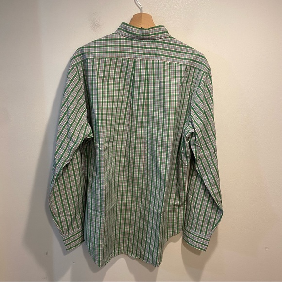 Ralph Lauren Men’s Classic Fit Long Sleeve Button Down Green Plaid Shirt L - XL - Picture 3 of 7